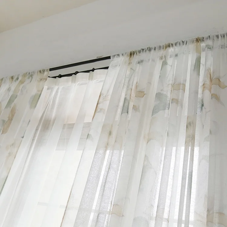 Best Selling Living Room Curtain Fabric Tulle Fabric Sheer Curtain