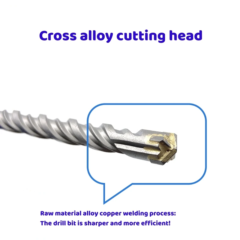 Larix Chromium Vanadium Steel Hammer Impact Drill Sdsplus Round Shank