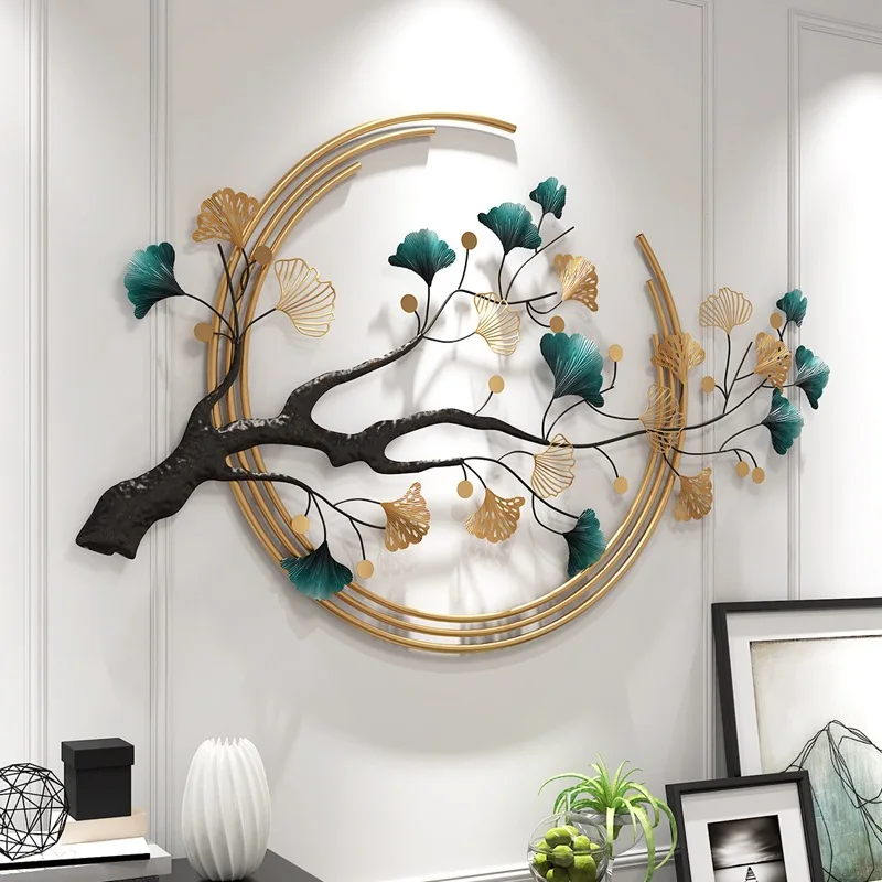 Hot Sell Metal Wall Decor Creative Handmade Ginkgo Leaves Wall Art For ...