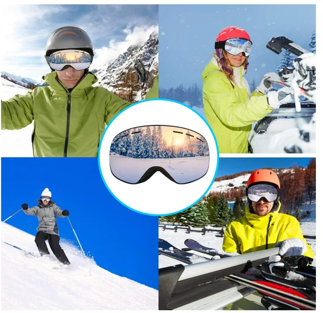Best Ski Goggles Fashion Snow Glass Professional Anti-fog Skiing Goggle ...