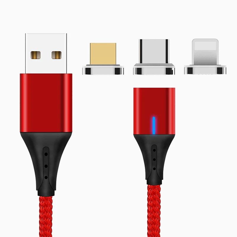 Multi Usb-c Data Charging Mobile Phone Charger Micro Braided 3 In 1 Magnetic Usb Cable for fast charging - ANKUX.COM