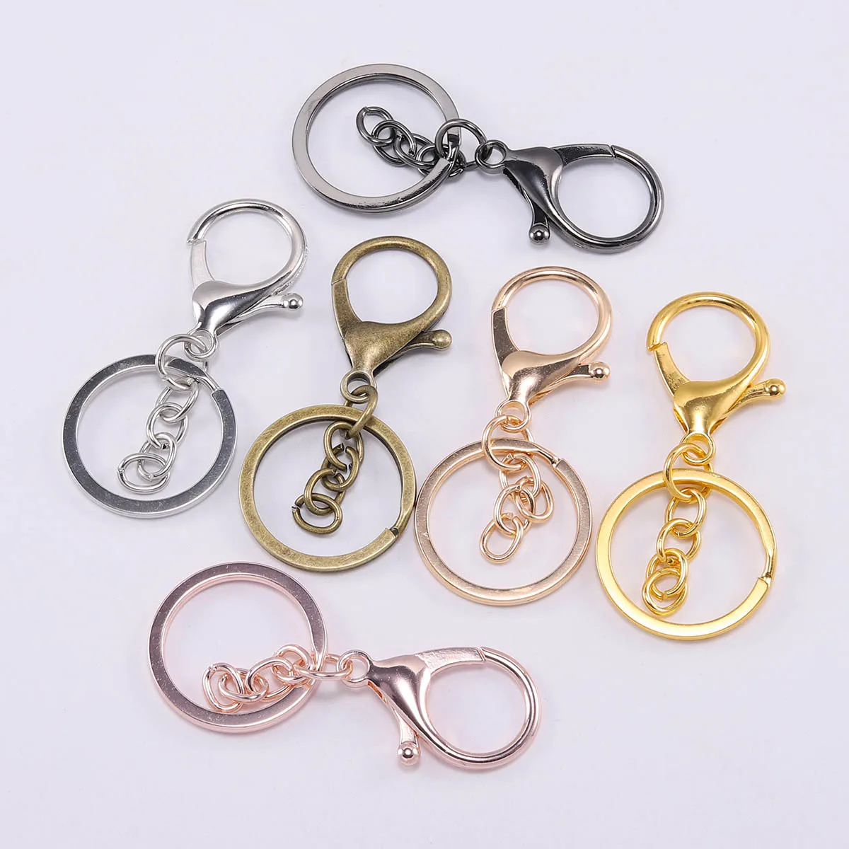 Factory Wholesale Colorful Lobster Clasp Keychain Metal Key Chains Hook ...