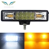 48W Strobe Work Light Yellow White Led Light Bar for 4X4 Off-Road Atv Jeep SUV Motorcycle Truck Trailer Accessories 12V