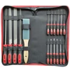 17PCS Cheap Metal Steel File Sets With Brush