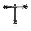CURVE-D Office Use Dual Curved Desk Clamp Mount Adjustable LCD/LED Monitor Stand / Arm For 13-27" Led Lcd Monitors
