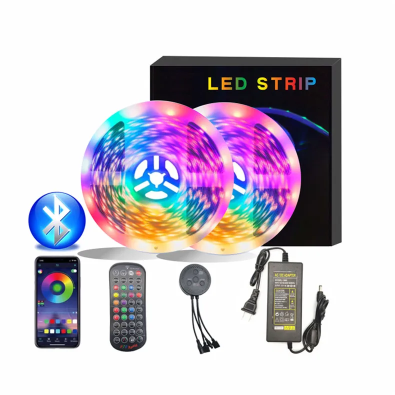 Waterproof Chasing Smd 5050 Smartphone Controller Nightclub Led Strip Room Lights With 40 Key Bluetooth