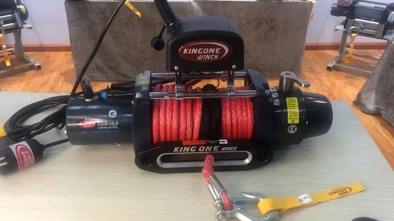 Kingone Winch Listrik Tugas Berat 20000lbs,Mesin Derek Offroad 12v 4x4