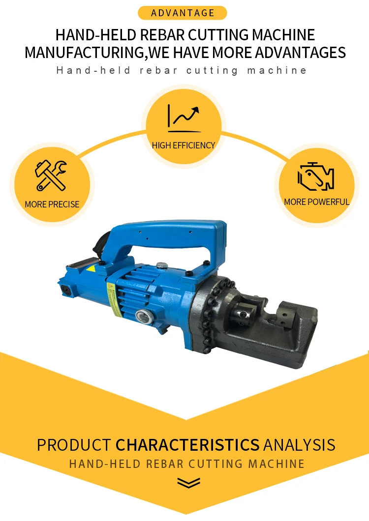 Construction Tools Handheld Rebar Cutting Machine Portable Rebar Cutter