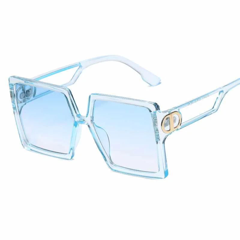 

2021 new trendy UV400 polarized oversized square women men shield famous sunglasses