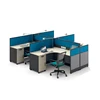 Popular double T-shaped 4 person cubicle office partition table
