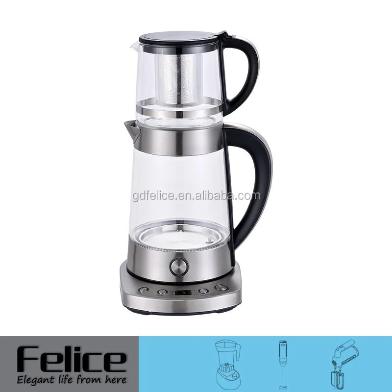 1.7l Stainless Steel Tea Maker 2 In 1 Tea Kettle Boiler Tea Pot With