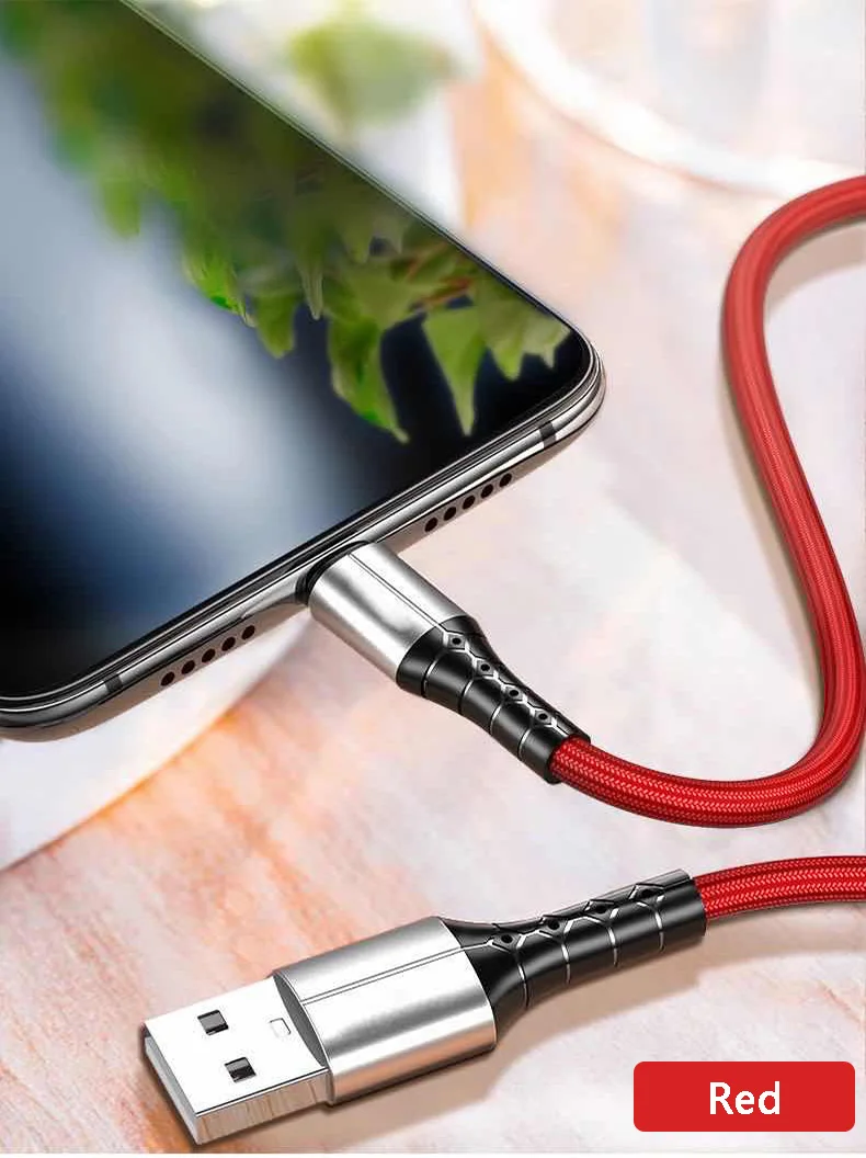 Hot selling zinc alloy nylon braided fast charging cable nylon data cable for Android Phone - ANKUX.COM