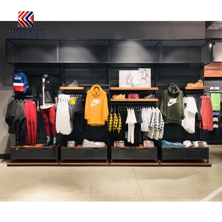 Luxury Sport Garment Store Display Furniture Cloth Display Stand Retail