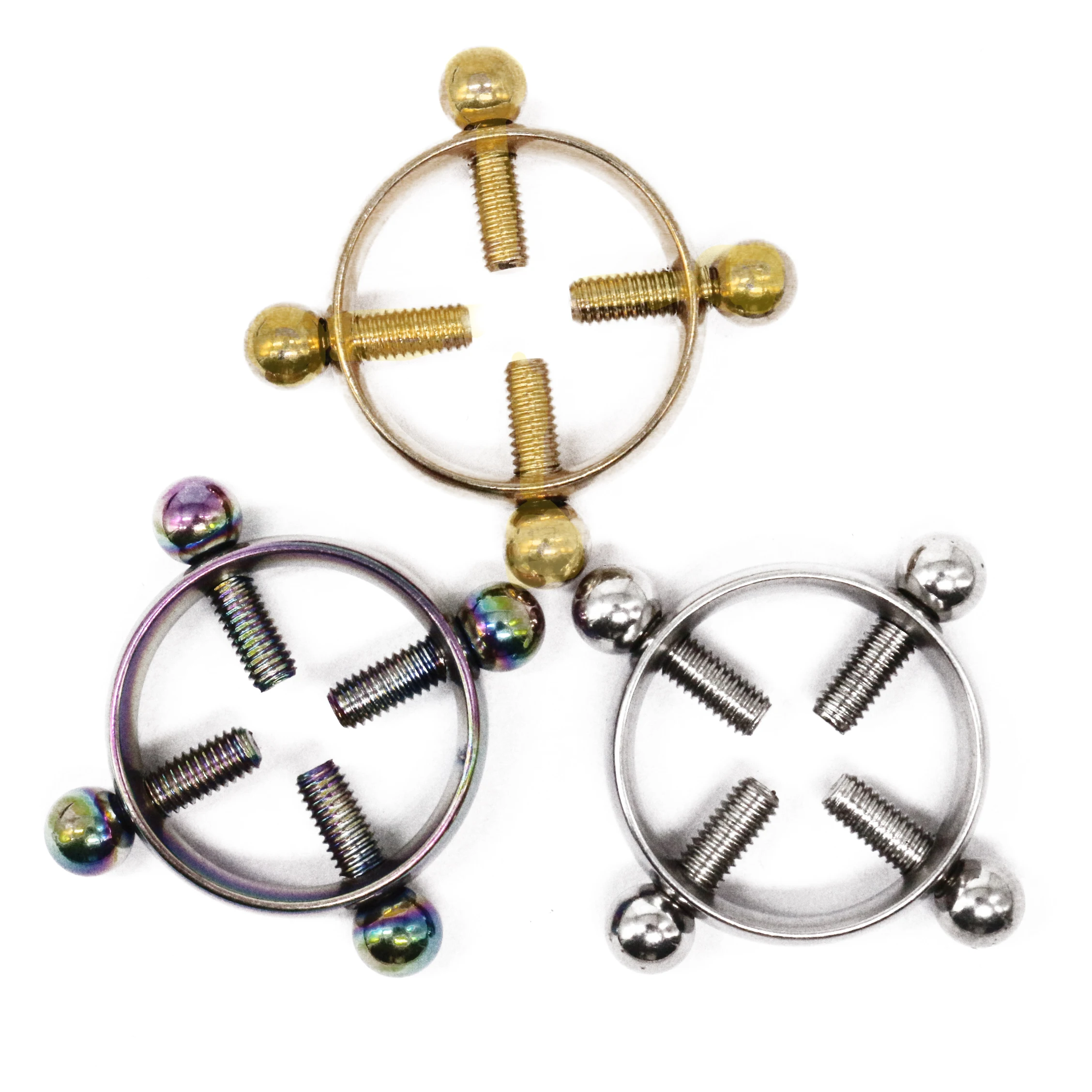 Gaby Adjustable Screw Nipple Ring Non Piercing Jewelry Body Jewelry Faux Nipple Ring Buy