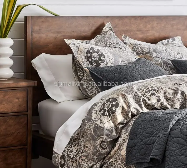Home furniture American style wood bed living room farmhouse wood bed