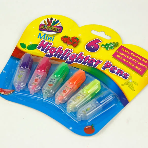 Pack of 6 Just Stationery Scented Mini Highlighter