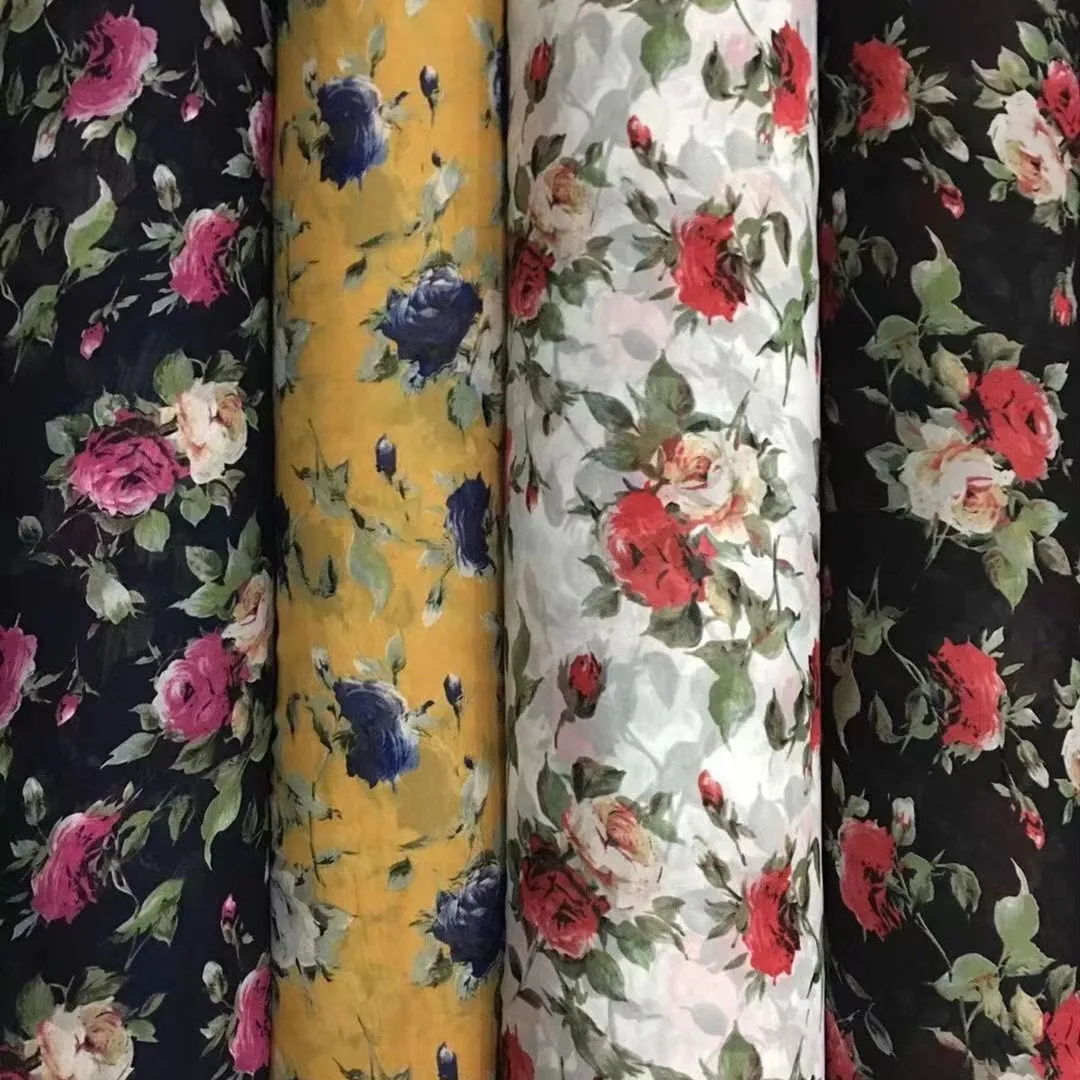 Soft Floral Printed Chiffon Fabric 59 Wide Polyester Chiffon Printing  Fabric for Dresses, Scarves, Garments -  Israel