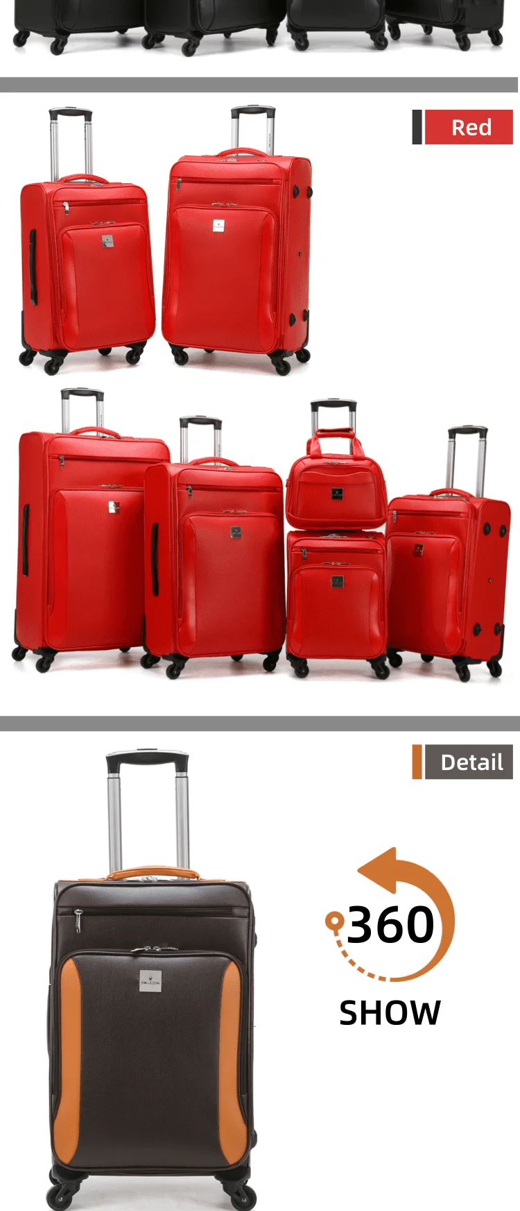 Shop Chinese Red Pu Leather Travel Luggage,Hi – Luggage Factory