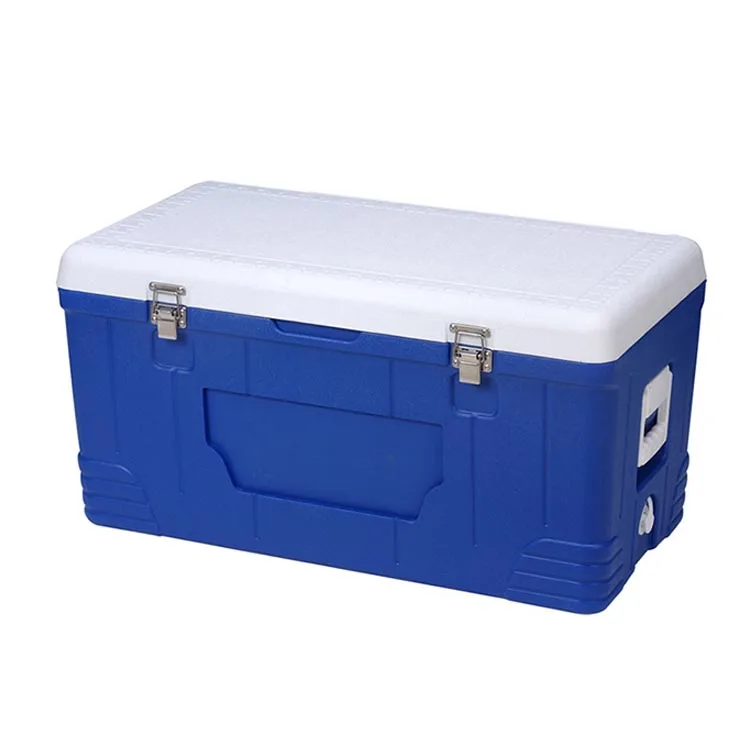 80L 90L Large Portable Cooler Box container for Marine fishing camping commercial PU Insulated Ice Chest Cooler box