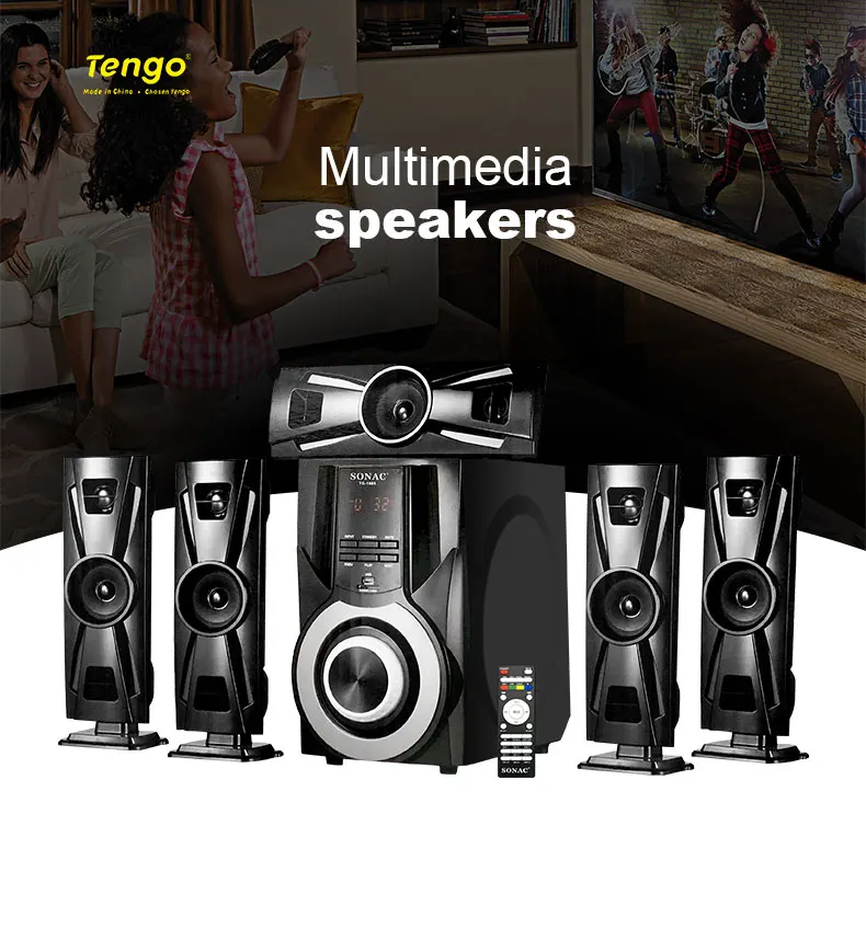5.1 channel Home theater systems high glass Super Bass Hifi Surround Sound 5.1 speaker - ANKUX.COM