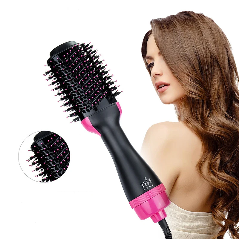 Hair Brush Private Label Flat Iron Hot Air Pick Electric Comb One Step ...