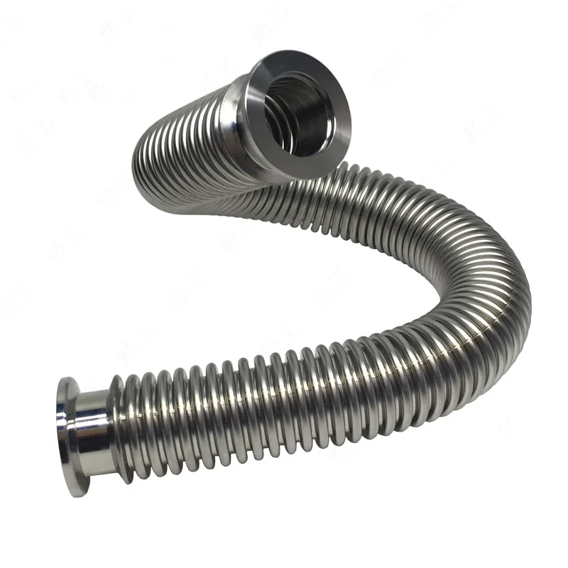 Iso Kf16 Flex Pipe Helium Leak Detection Stainless Steel Compressible