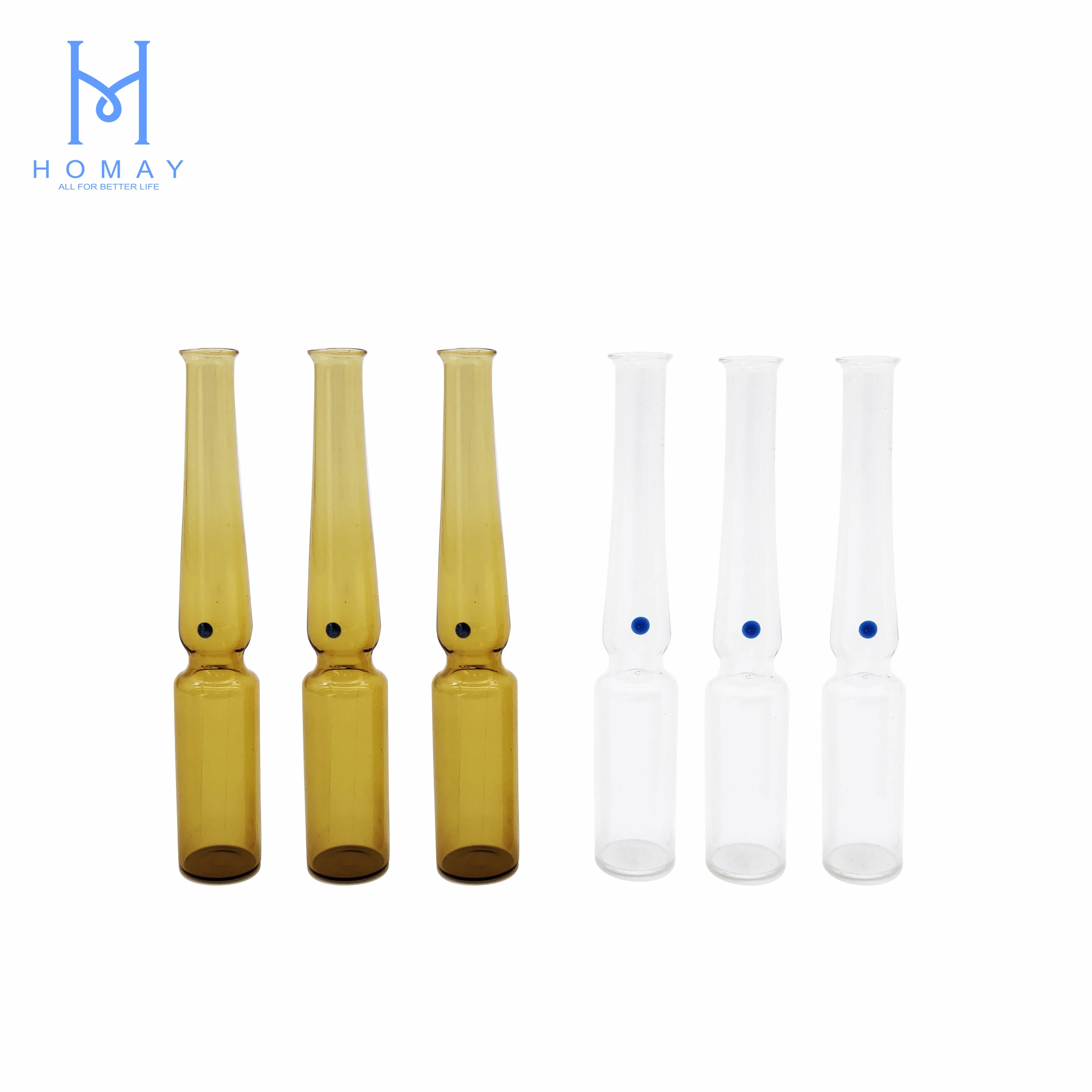 Ybb 1ml Clear Amber Glass Ampoules Made Of Low Borosilicate Glass Used