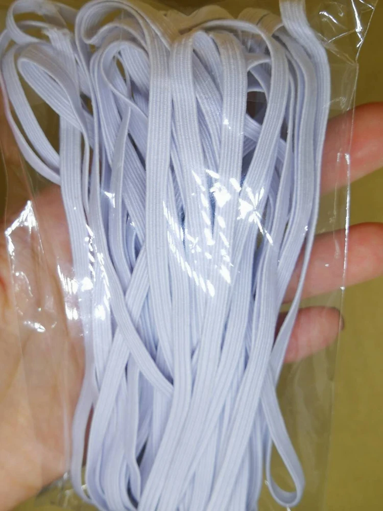 Custom 6mm High Quality Wholesale Elastic Band/white And Black Color ...