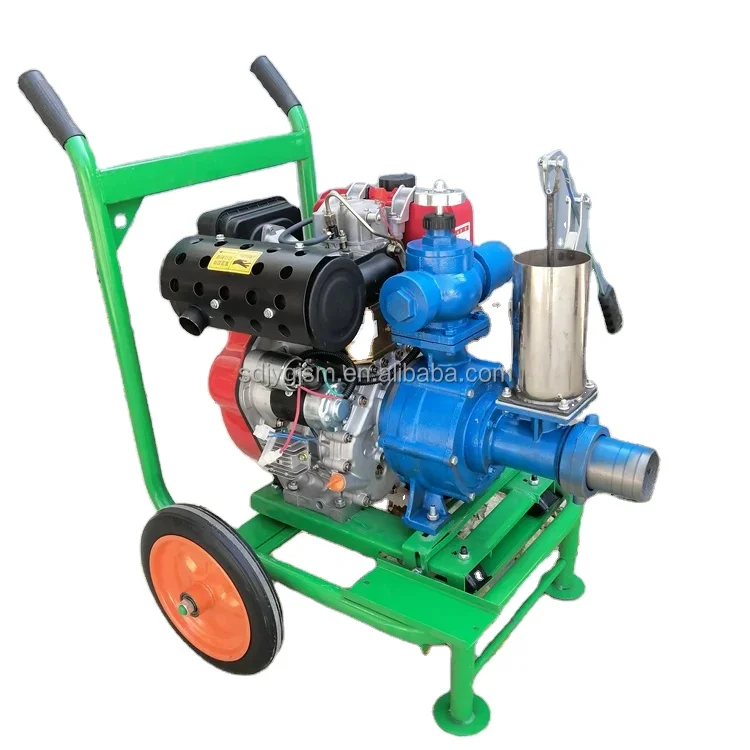 Double Bladed Highpressure Pump Diesel Engine,Small Hand Pushed 4inch