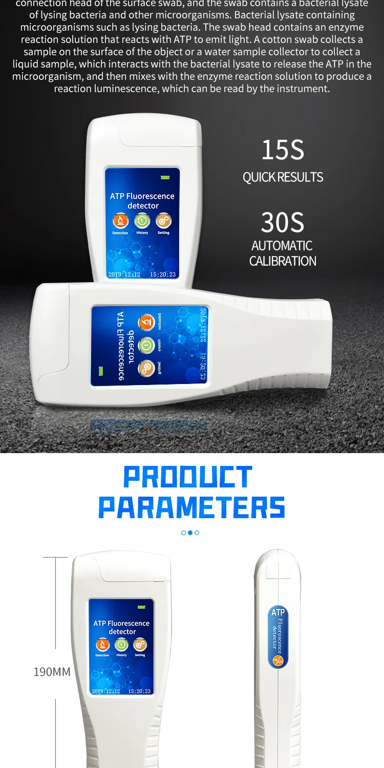 Surface Cleanliness Tester Atp Fluorescence Detector Hotel Uses