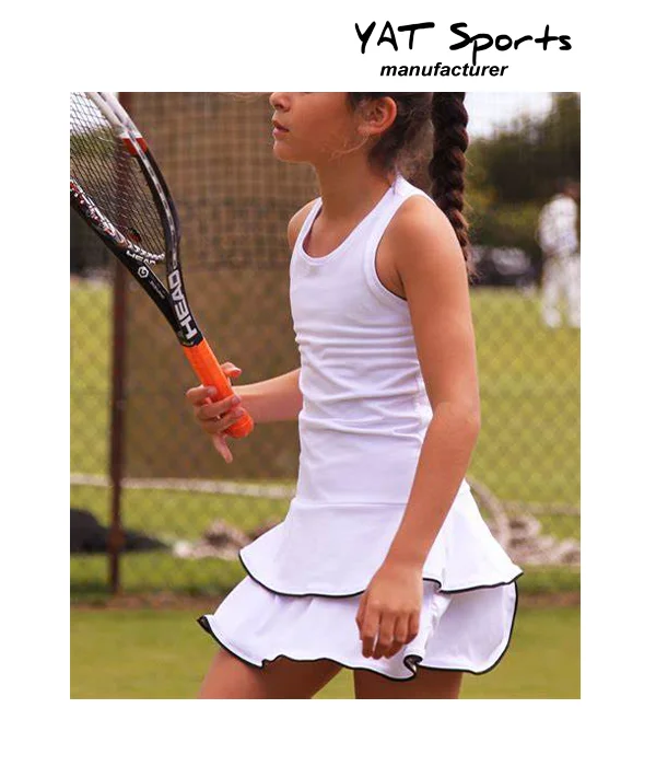 Custom Children Tennis Wear Youth School Student Girls Outfit Golf 