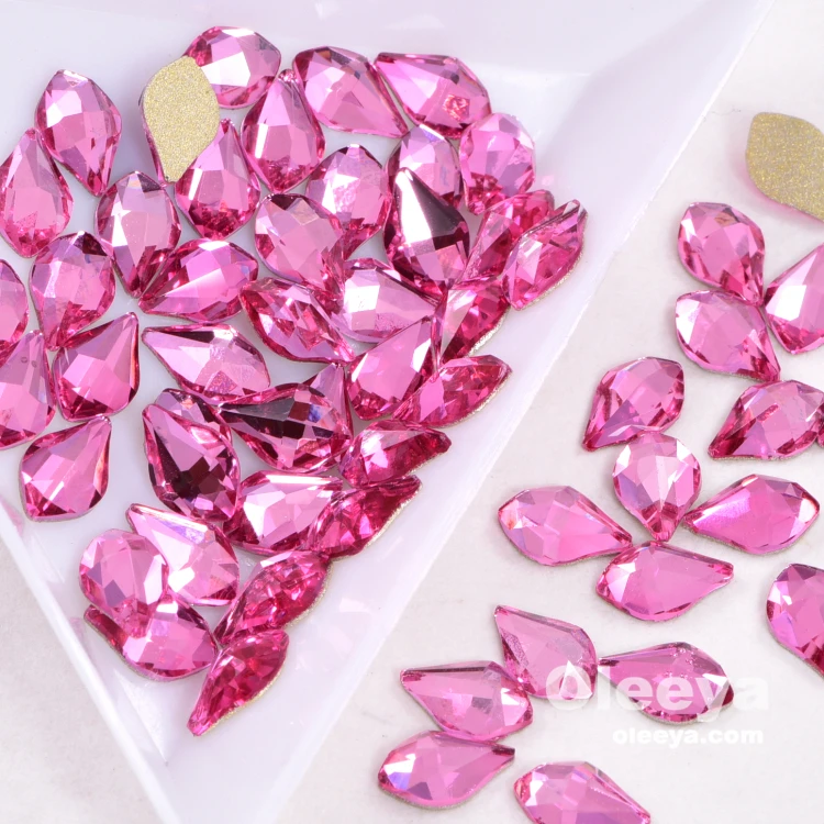 New Color C21 Rose Over 51 Shapes 25 Colors K9 Flatback Crystal Rhinestones for Toe Nail Design