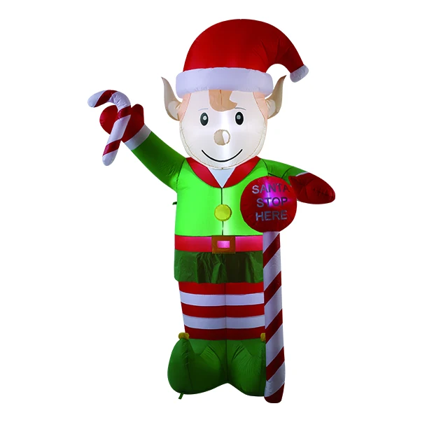 Wholesale Customized Cute 8ft Outdoor Christmas Elf Christmas Decoration,Inflatable Elf,Funny