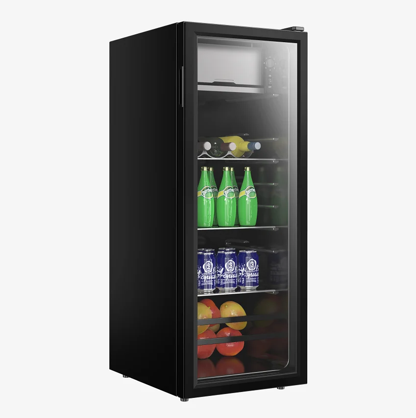 Sc-102 Portable Mini Bar Fridge Single Glass Door Refrigerators Compact ...