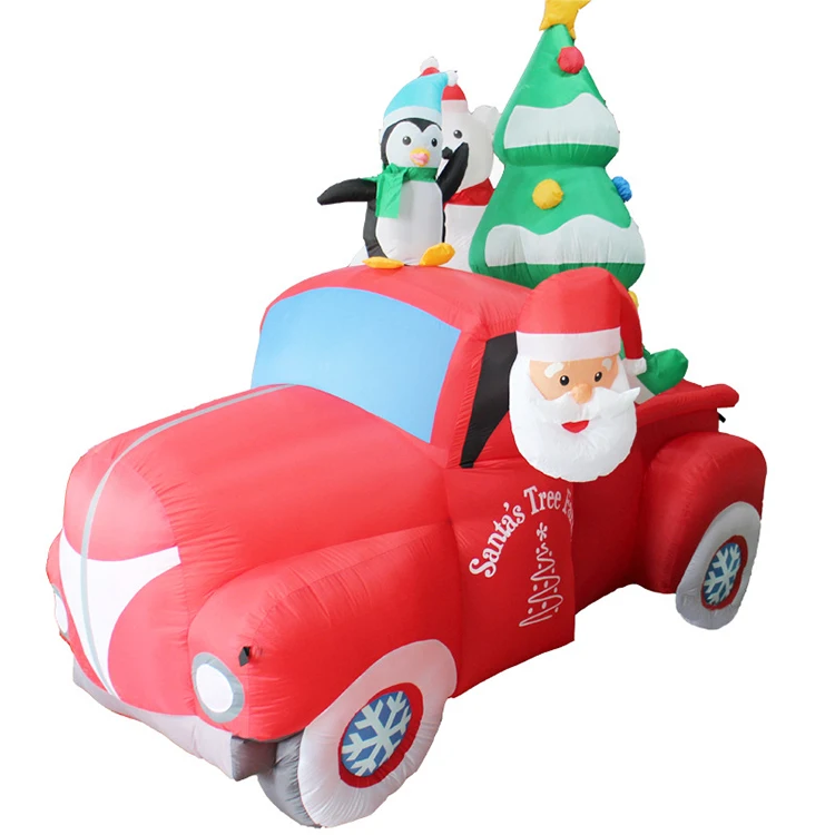 Customized Outdoor Christmas Decor Christmas Inflatable Santa In Car ...