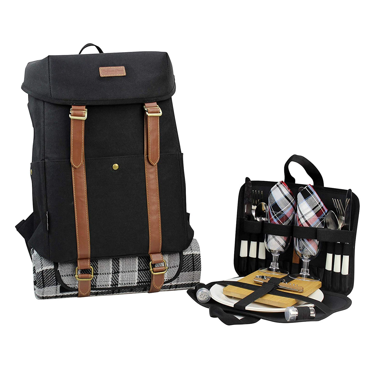 Picnic Backpack For 2,Picnic Basket Stylish Allinone Portable Picnic