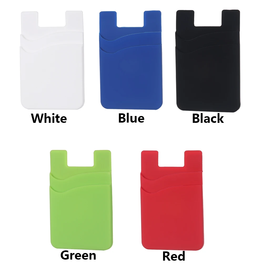 Silicone Smart Card Wallet Sticky Wallet With Cell Phone Pocket Cell