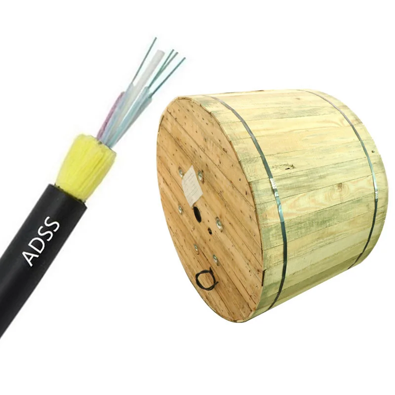 length high quality 200m span adss 48 core fiber optical cable
