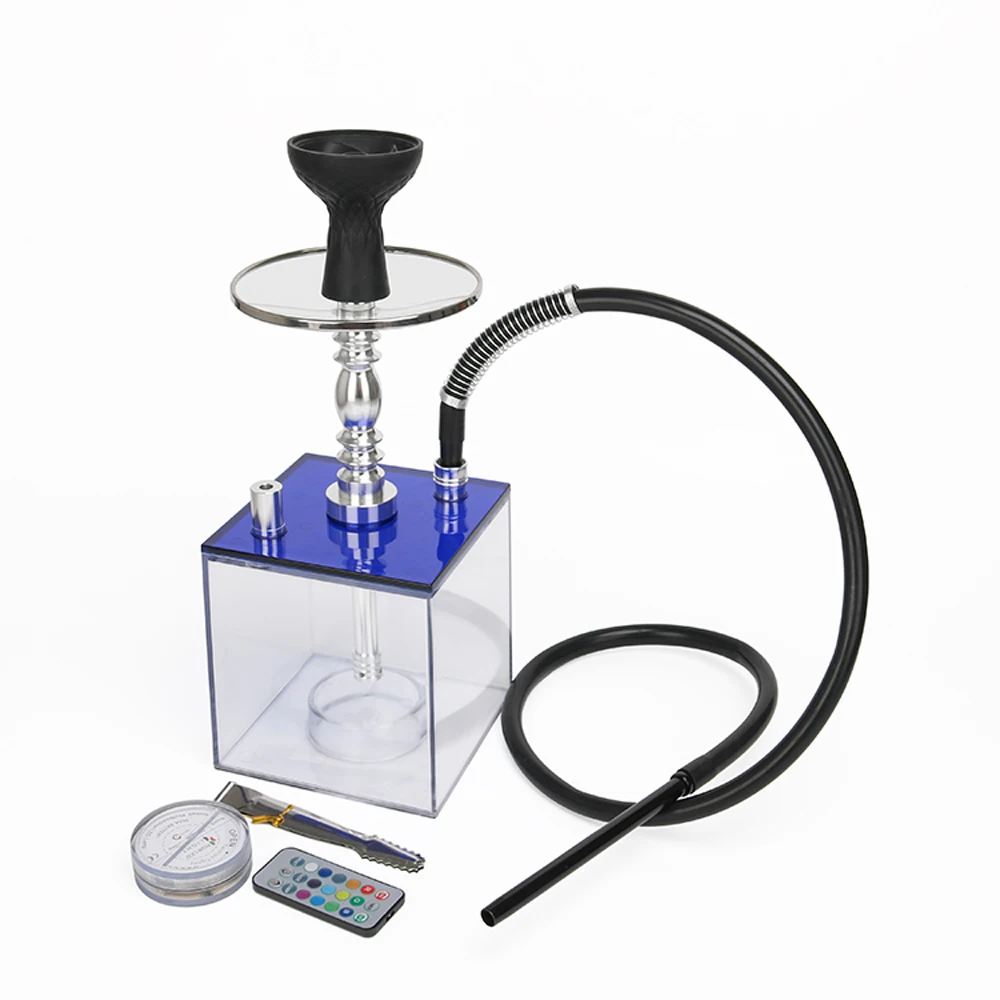 Wholesale Hookah Shisha Modern Transparent Sheesha Chicha Cube Shisha