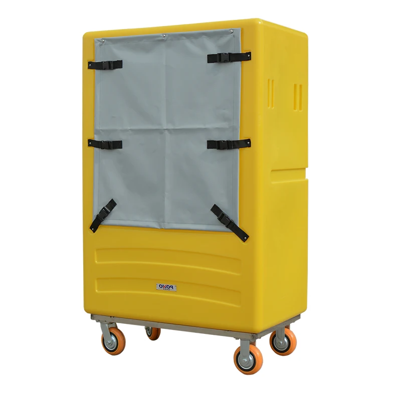 
Good quality 4 wheels plastic laundry trolley 