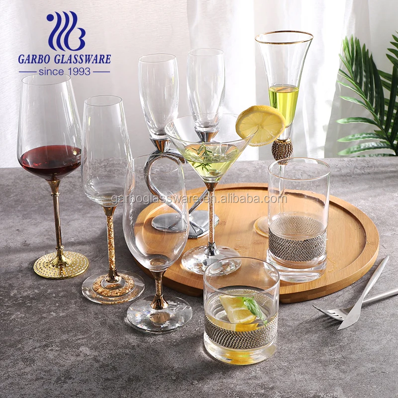 Rhinestone Diamond Studded Wine Tumbler Wine Glass Cup - China