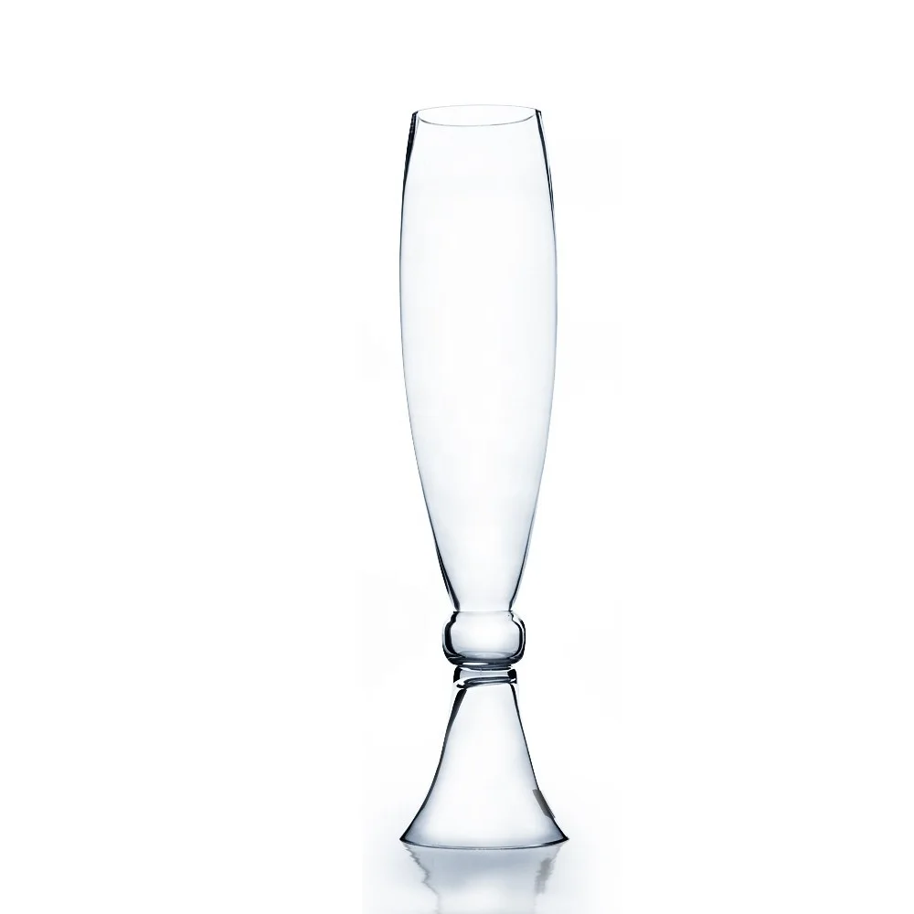 white tall centrepiece vase