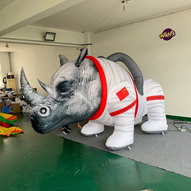Customized Inflatable Rhino Model Rhinoceros Costumes Event Party