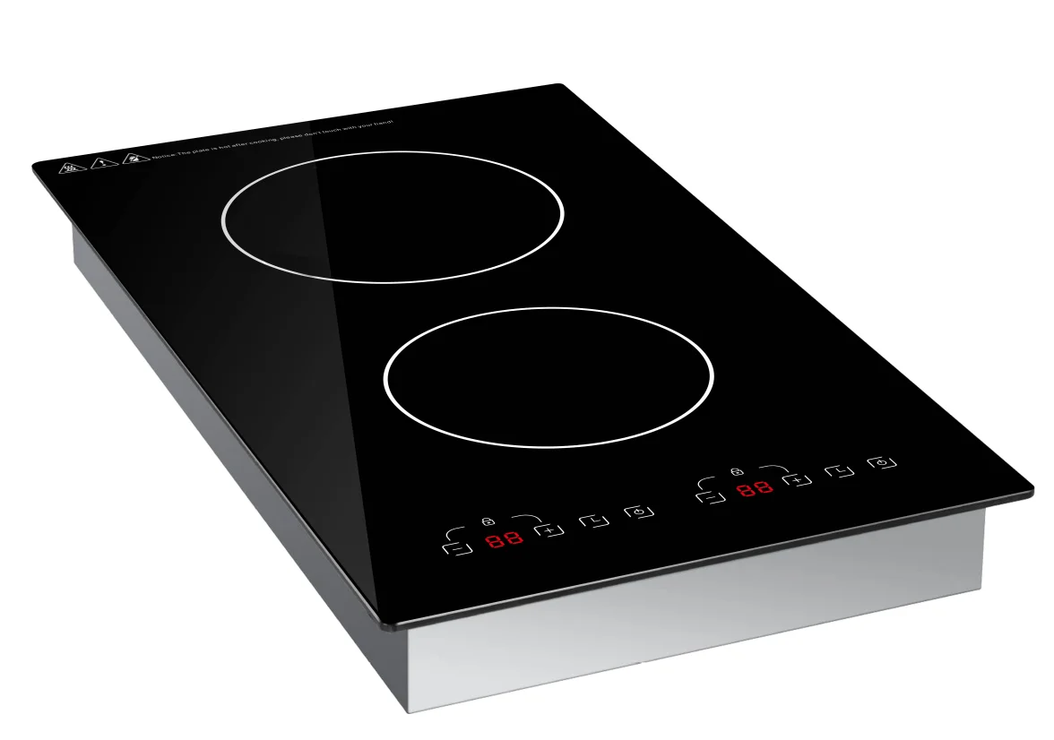 Electric Stove Induction Cooktop Vertical With 2 Burners Vitro Ceramic