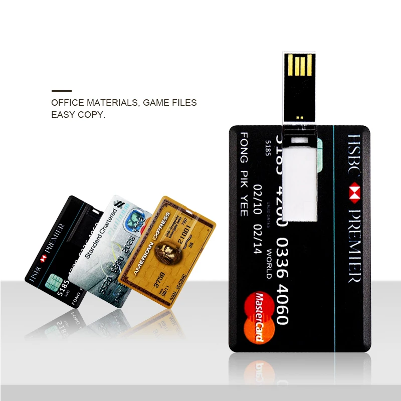 Company Gift Memory Credit Card Shape Custom USB Flash Drive Card for Gift Promotion - ANKUX.COM