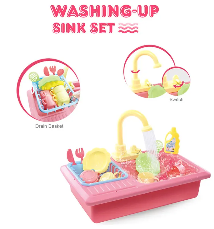 toy dishwasher with water