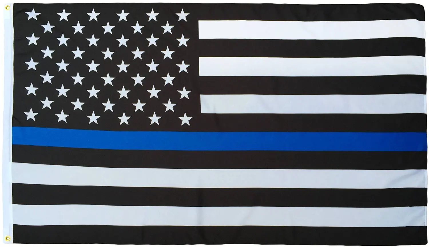 阅读以运送美国薄蓝线3x 5ft黑色白色蓝色美国警察3x 5ft国旗