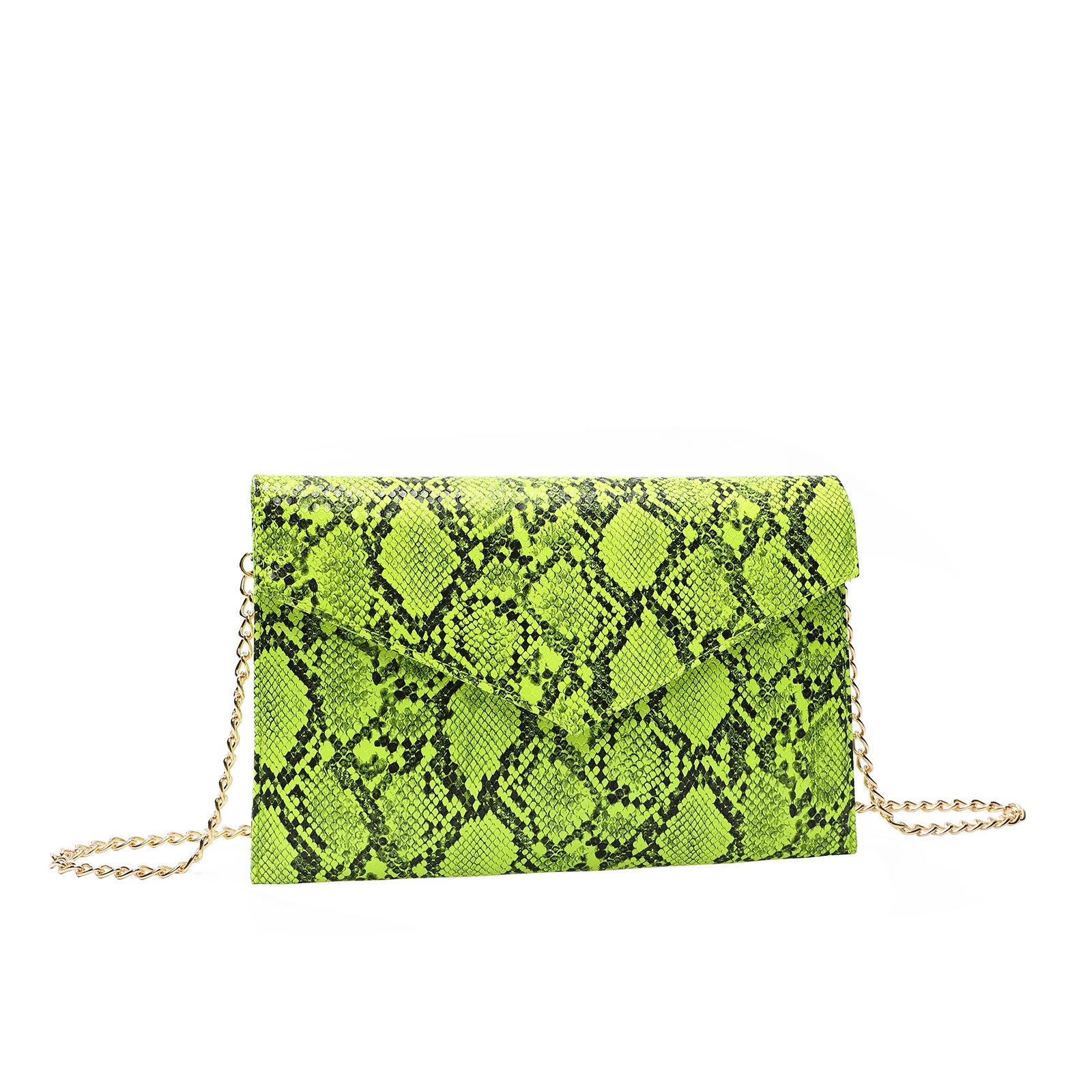 lime green snakeskin purse