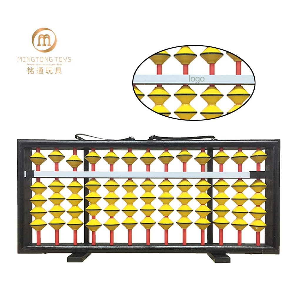 OEM logo printing on frame training aid teacher soroban abacus wood by manufacturer