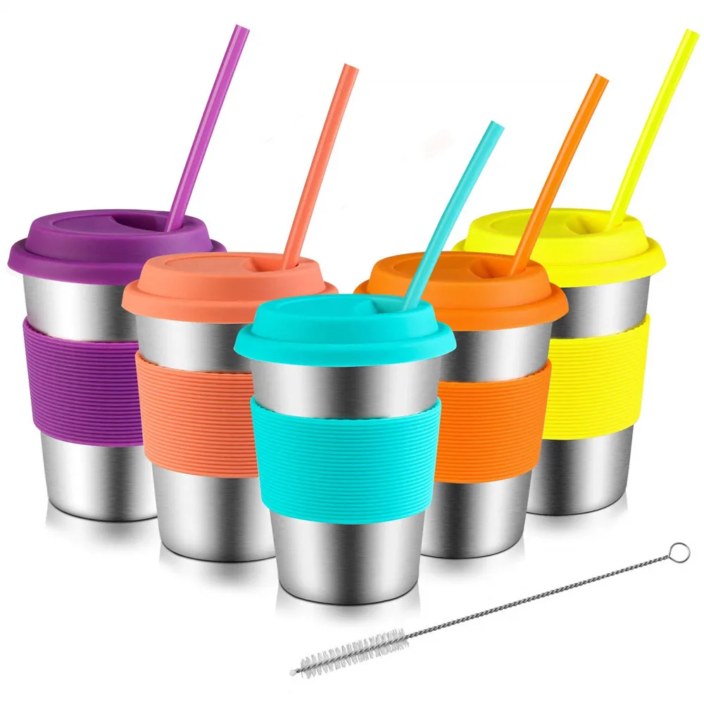 Premium Grade Chilling Beer Glasses Brushed Metal Drinking Glasses Unbreakable Water Tumblers 16 oz Stainless Steel Pint Cups  